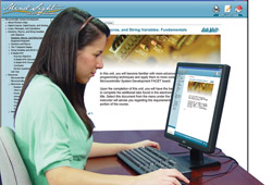 studente al computer
